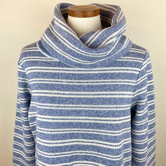 L.L. Bean Easy Cowl-Neck Pullover Striped Sweater - Picture 4 of 7